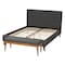 Baxton Studio Valencia MidCentury Modern Dark Grey Fabric Upholstered King Size 2Piece Bedroom Set 219-7837-9302-ZORO - alternate 5